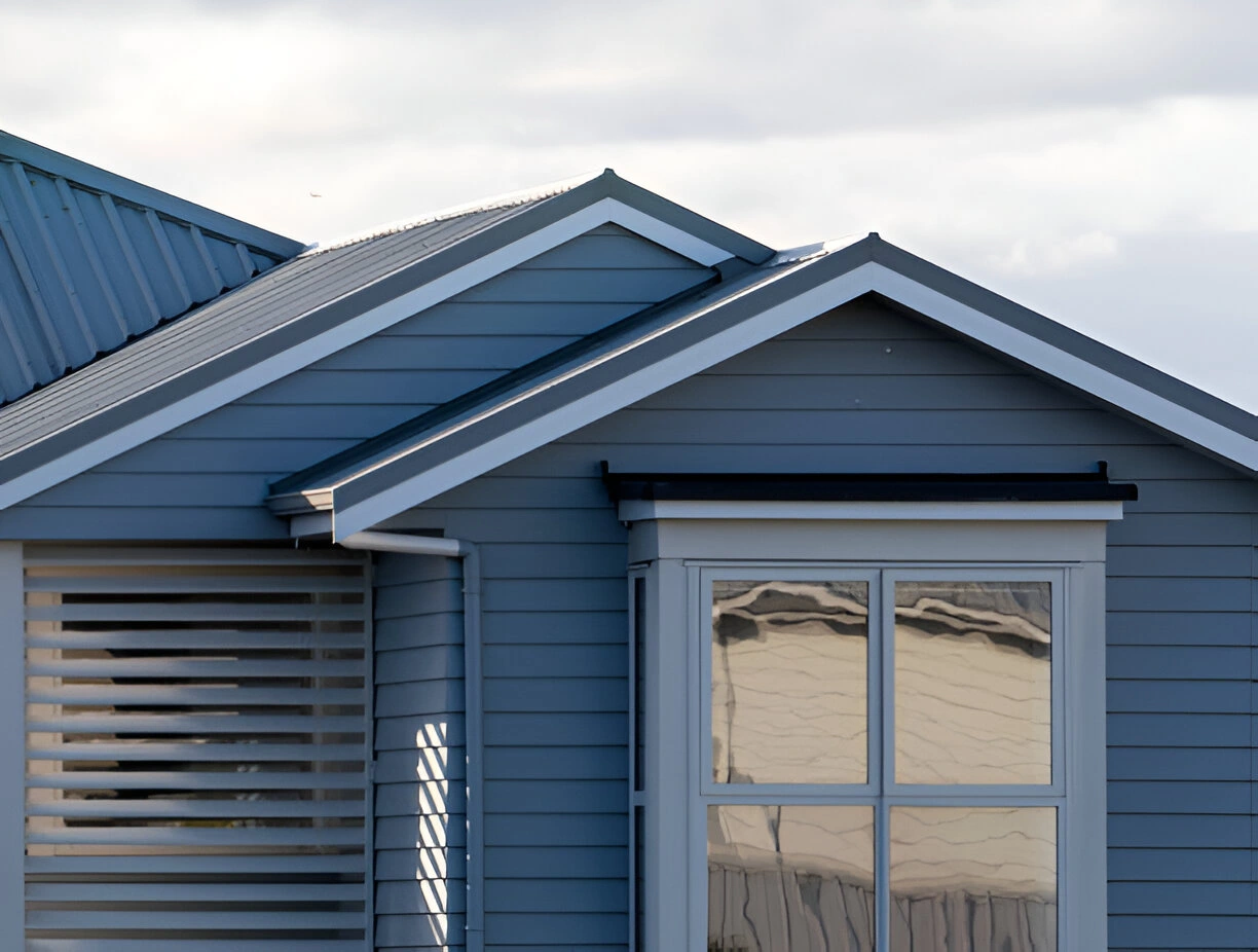 blue metal roof