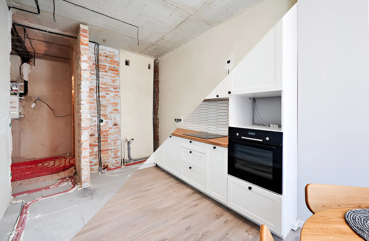 1980s kitchen remodel before and after