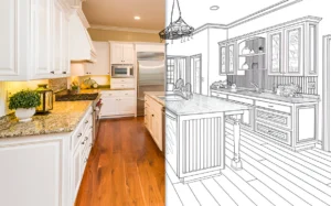 1980s kitchen remodel before and after