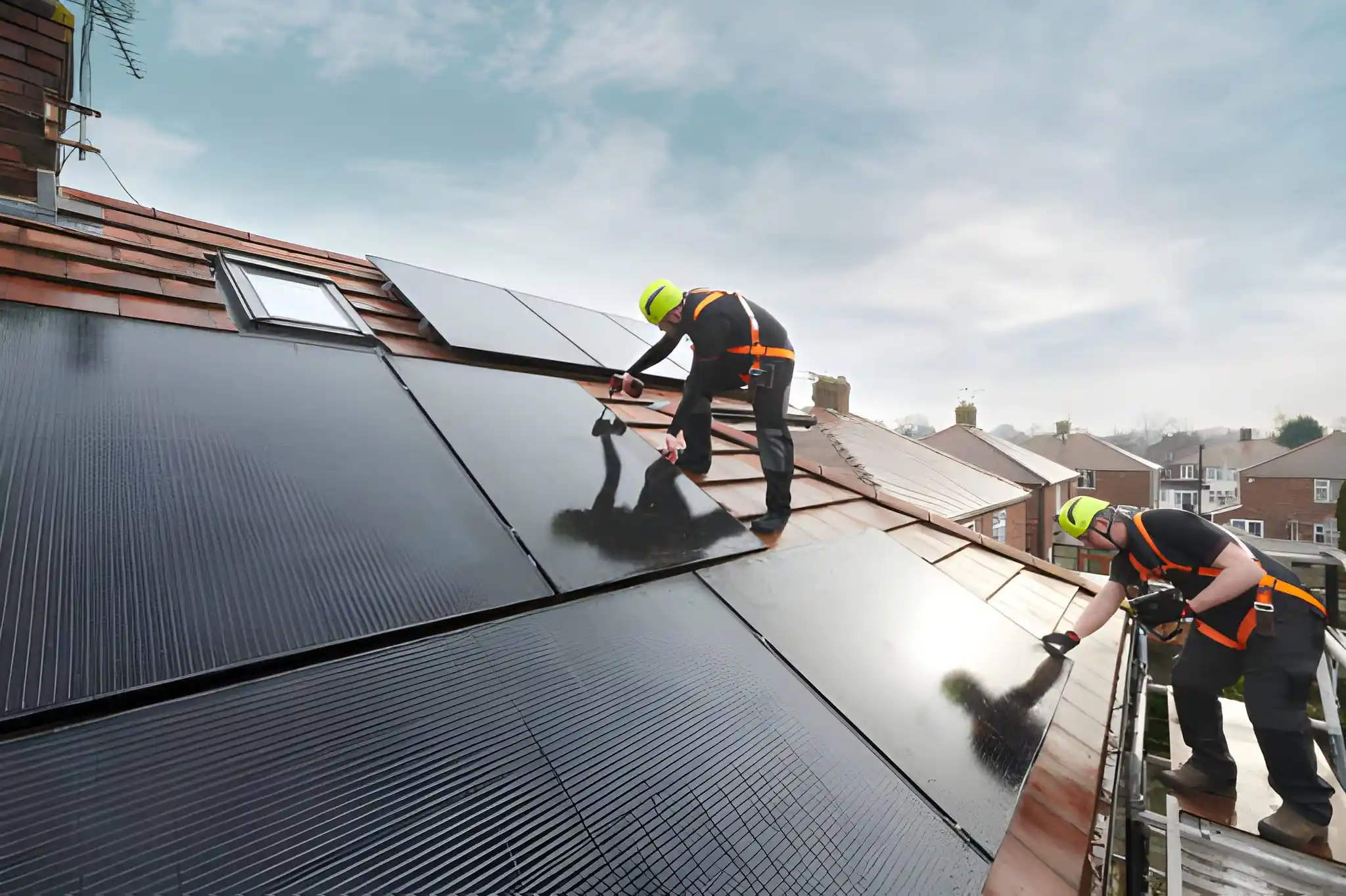 solar panels on buildings